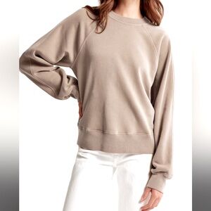 Abercrombie & Fitch abercrombie essential raglan classic sunday crew taupe grey